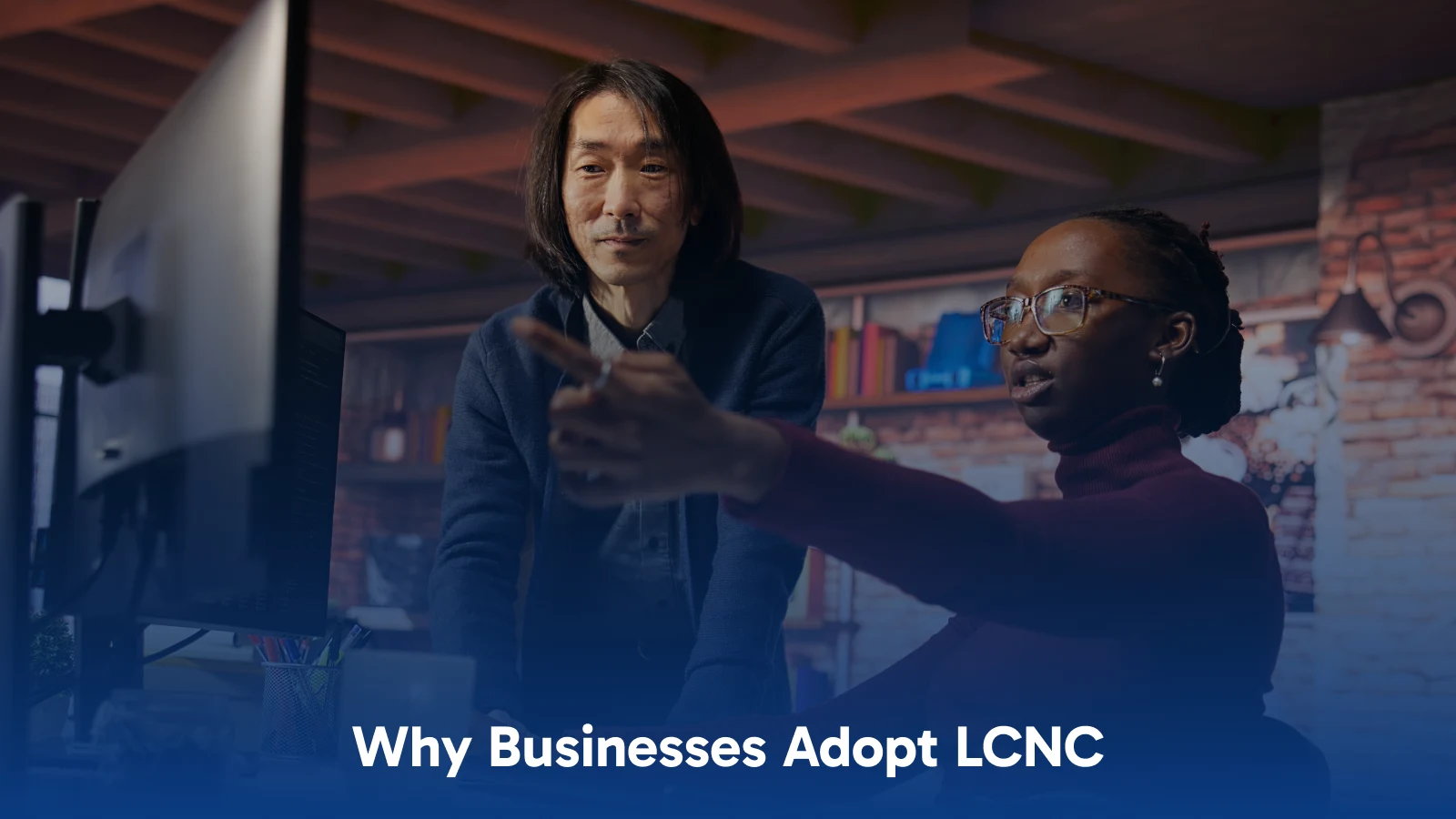 Business benefits of low-code and no-code adoption including faster development, cost savings, and reduced IT backlog