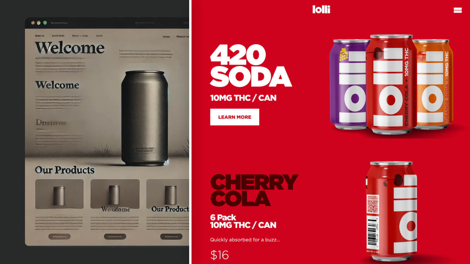 Creative THC products design highlighting innovative features and branding.