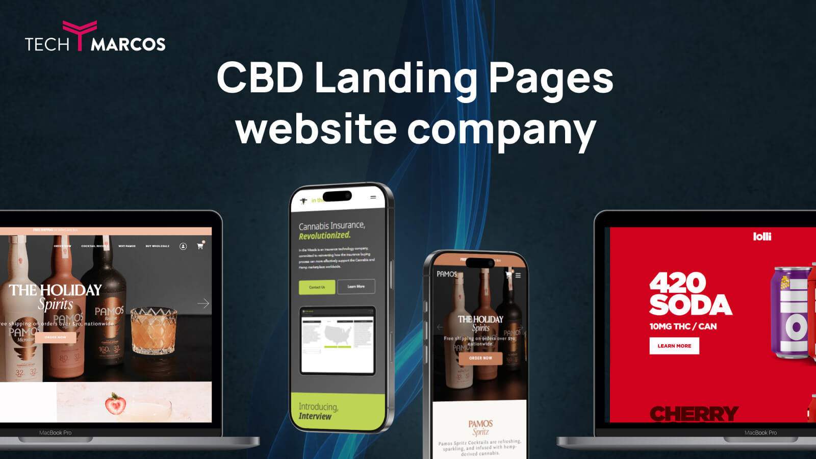 Expert-designed CBD landing pages by TechMarcos, crafted to drive conversions and build trust for CBD companies.