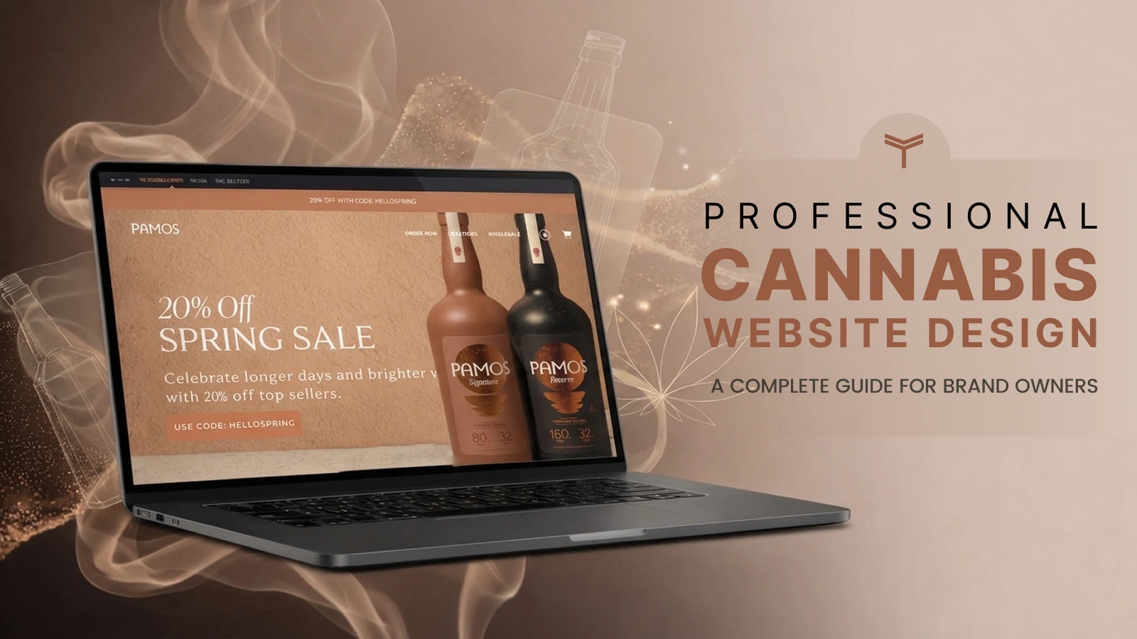 Professional cannabis website design showcasing compliant ecommerce platform with age verification and secure user experience