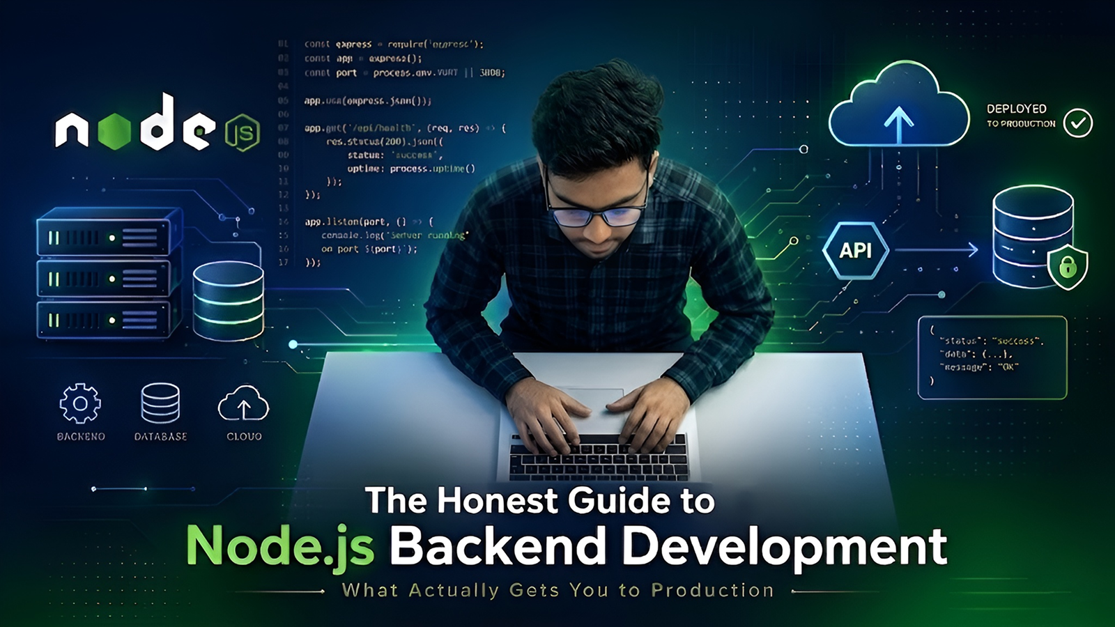 Complete Node.js backend development guide showing Express.js architecture, APIs, async programming, security, and scalable backend systems. Complete Node.js backend development guide showing Express.js architecture, APIs, async programming, security, and scalable backend systems.
